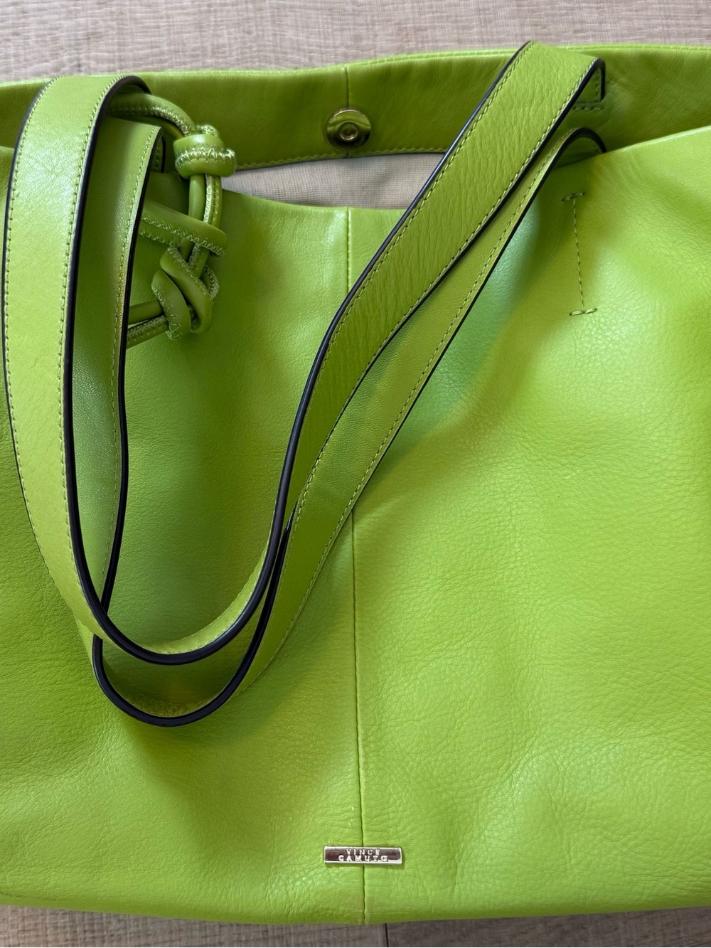 Vince Camuto Maryn Shoulder Tote Bag Green Large Handbag